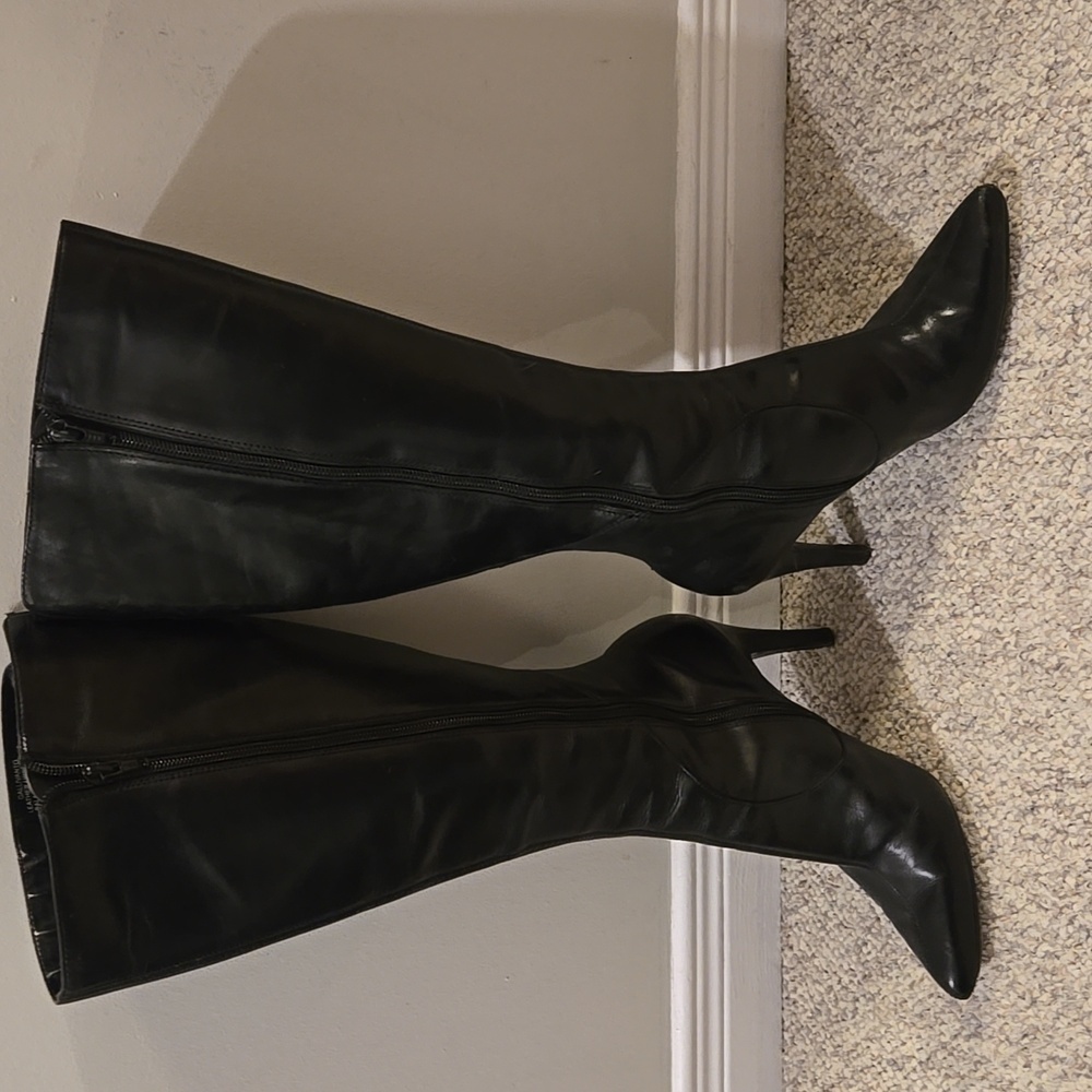 NINE WEST GALLIVANTO Elegant Black Knee-High Boots - Picture 7 of 11